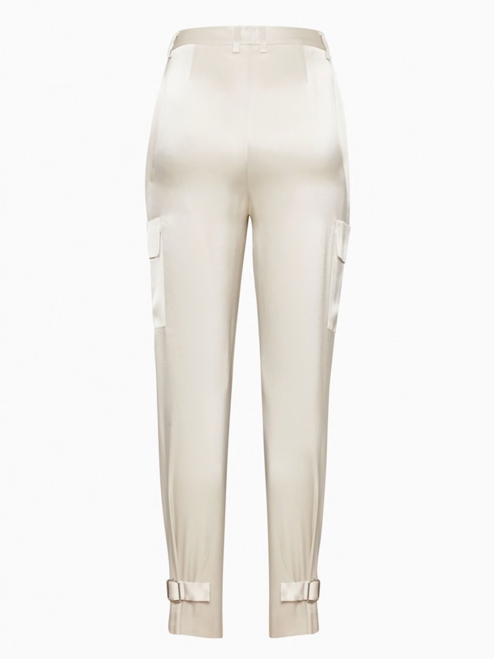 Aritzia Babaton Refined Satin Cream Cargo Pants - 8 - Picture 7 of 7